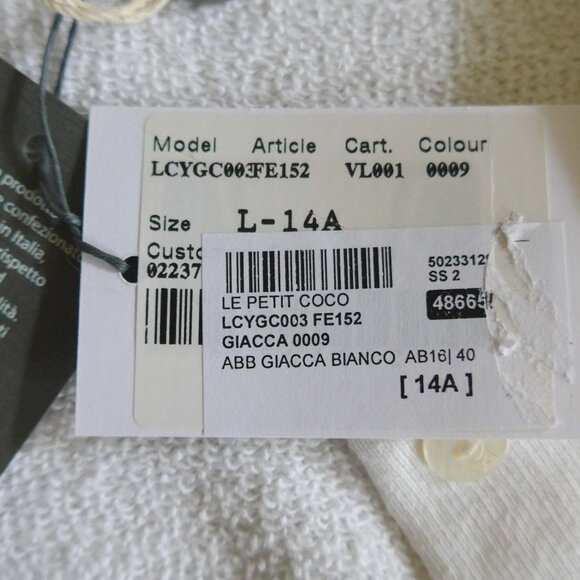 NWT Le Petit Coco Girls 14 Sweatshirt Cardigan - Picture 11 of 16